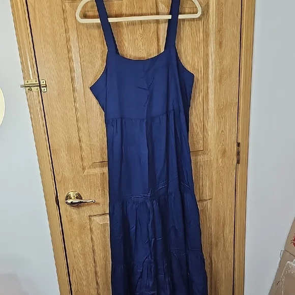 Elegant Navy Maxi Dress - Picture 1 of 11